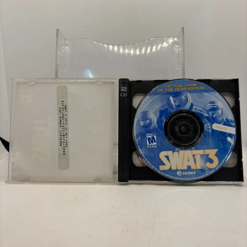 SWAT 3 Tactical Game of the Year Edition PC 2-CD Set Sierra 2001 Vintage Windows